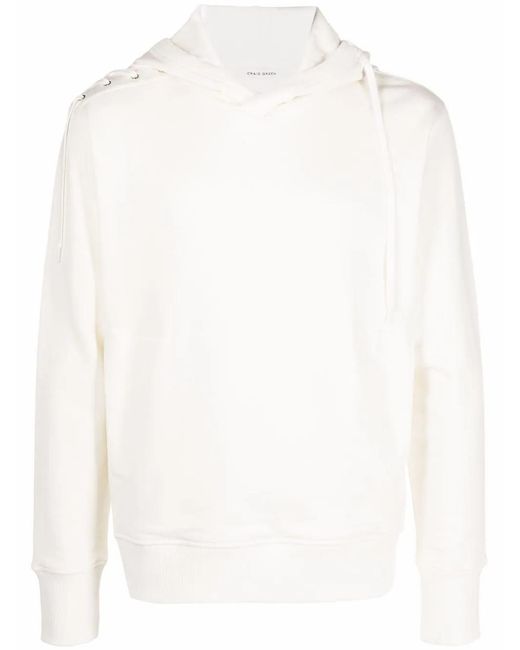 Craig Green White Lace-Up Detail Hoodie for men