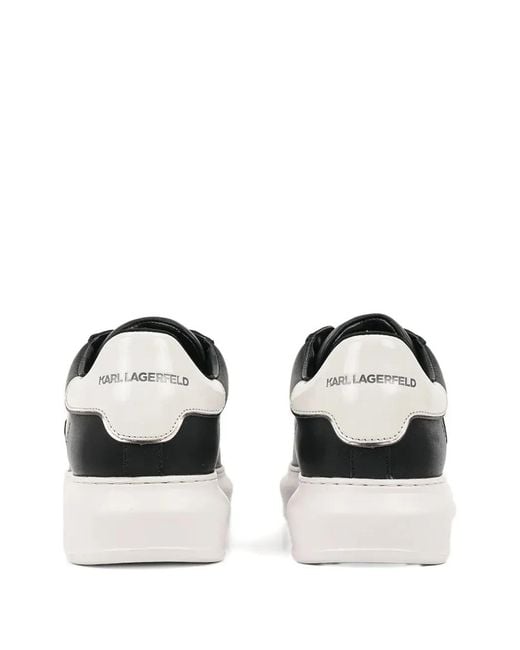 Karl Lagerfeld Black Logo-Patch Sneakers for men