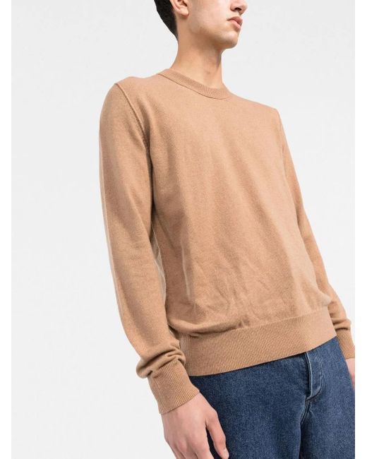 Maison Margiela Natural Crew-Neck Cashmere Jumper for men