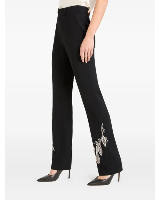 Pantaloni A Fiori di Cinq À Sept in Black