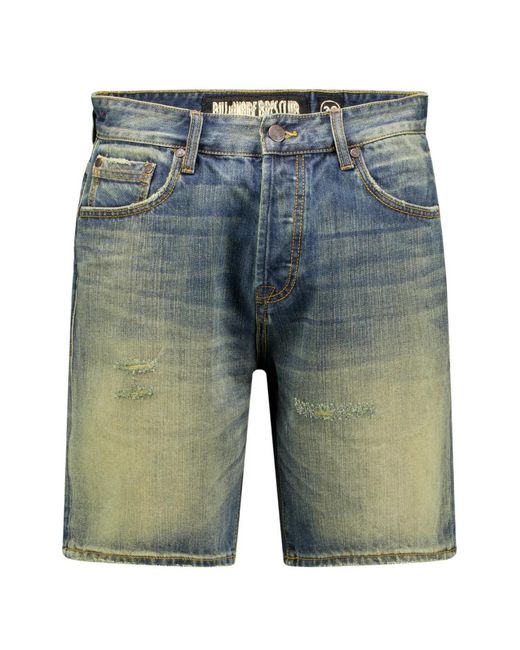 BBCICECREAM Blue Pulsar Distressed-Finish Shorts for men