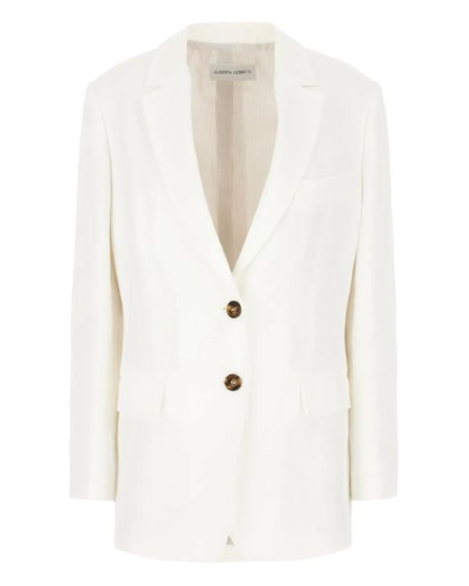 Blazer con dos botones Alberta Ferretti de color White