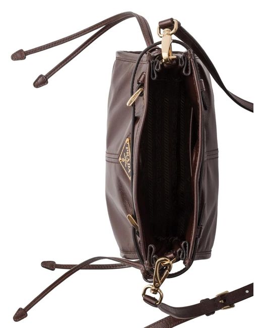 Prada Black Bonnie Leather Mini Shoulder Bag