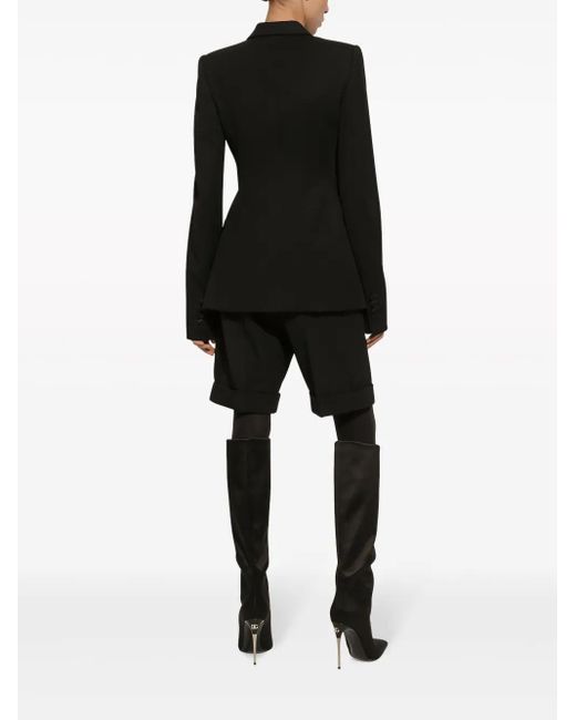 Dolce & Gabbana Black High-Waisted Tailored Shorts