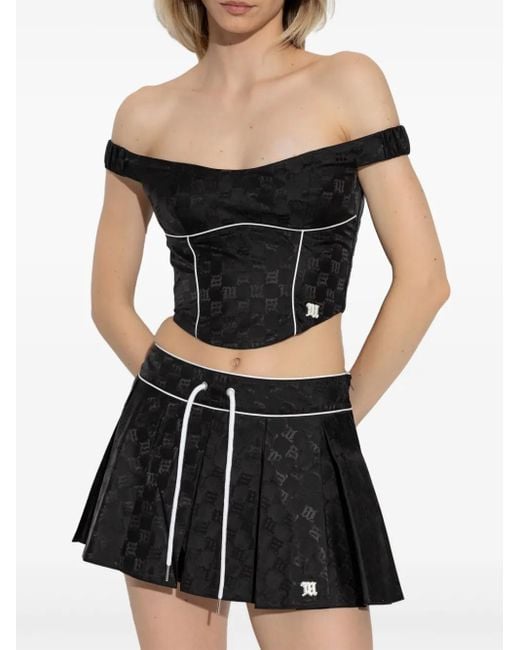 M I S B H V Black Corset Style Top
