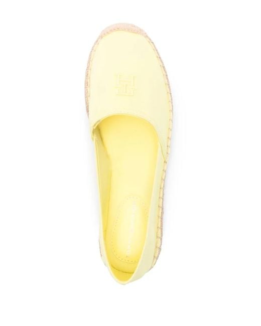 Tommy Hilfiger Natural Logo-Embroidered Espadrilles