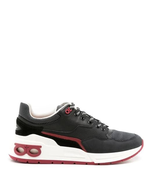 Sneaker con intarsi bicolore di Ferragamo in Multicolor