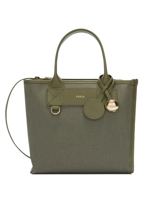 Furla Green Divide Charm Tote Bag