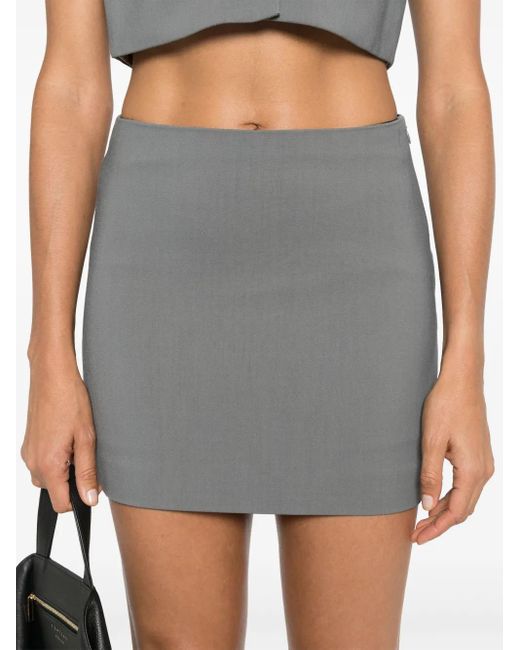 Nanushka Gray Briel Mini Skirt