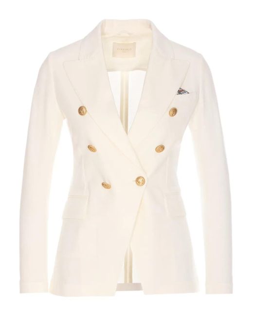 Circolo 1901 Natural Double-Breasted Blazer