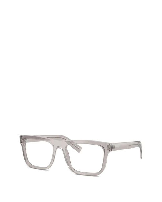 Prada White Square-Frame Glasses for men