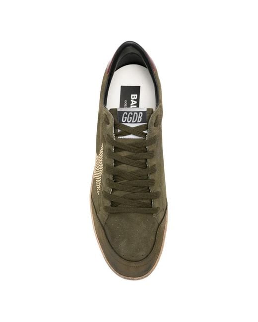 Golden Goose Deluxe Brand Green Star-Embellished Sneakers for men