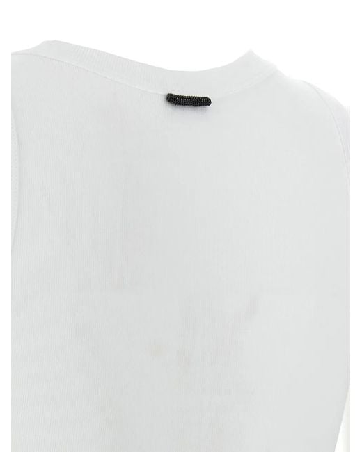 Cantbed Top Brunello Cucinelli de color White
