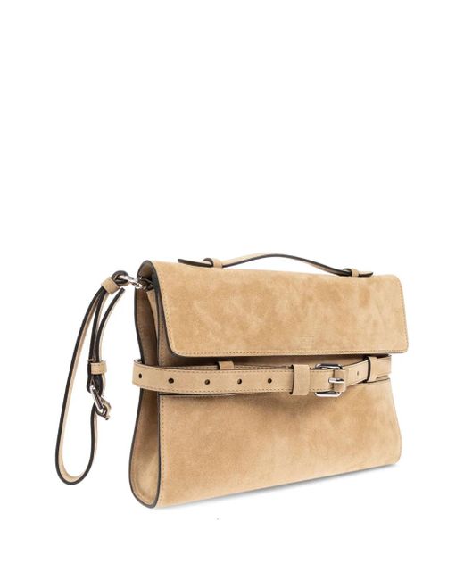 Moschino Natural Belt-Detailing Tote Bag