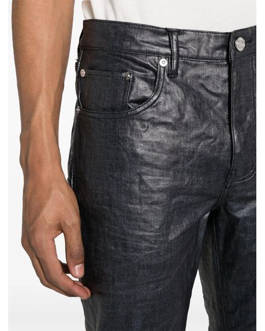 Purple Brand Gray P001 Coated Skinny Jeans for men