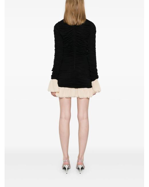 ROTATE BIRGER CHRISTENSEN シャーリング ミニドレス Black
