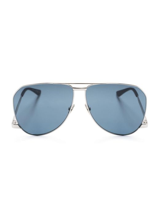 Saint Laurent Blue Sl690 Dust Pilot-frame Sunglasses for men