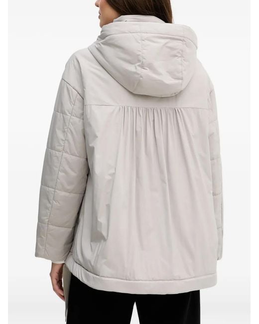 Sisley Gray Hooded Quilted Jacket