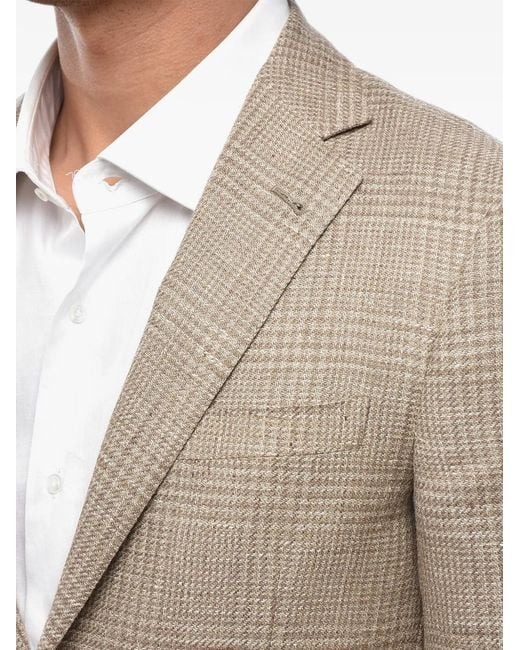 Corneliani Natural Gate Check Blazer for men