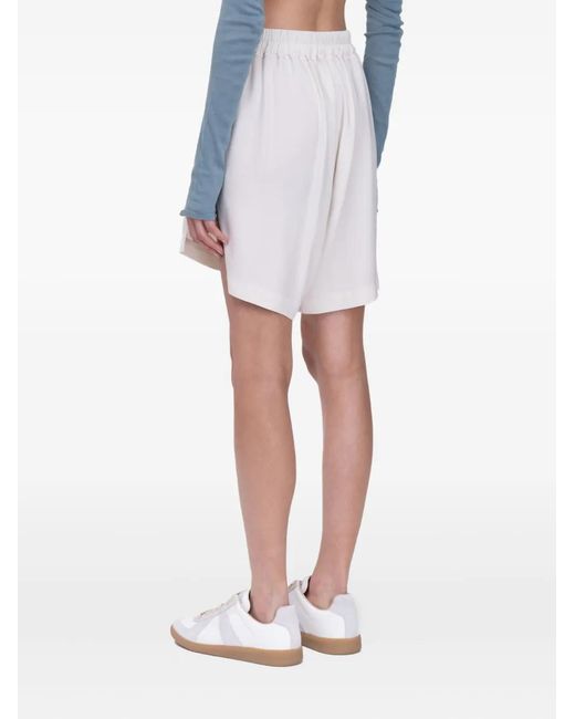 Rick Owens White Drawstring Shorts