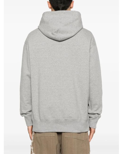 Comme des Garçons Gray Logo-Print Hoodie for men