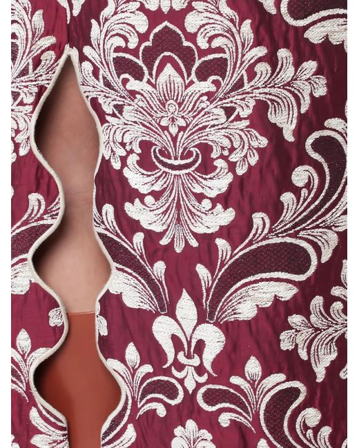 Jupe Mi-Longue À Motif En Jacquard Farm Rio en coloris Red