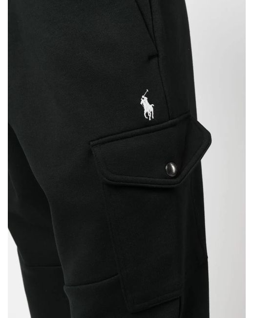 Polo Ralph Lauren Black Cargo Pocket Joggers for men