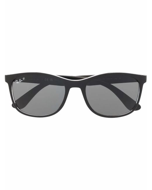 Ray-Ban Gray Square-Frame Sunglasses