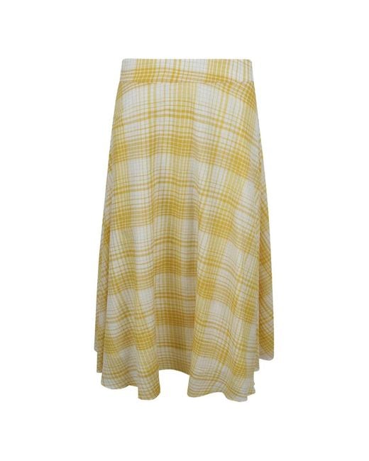 Mii Yellow Corfu Checked Skirt