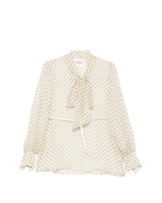 CRI.DA White Polka-Dot Blouse