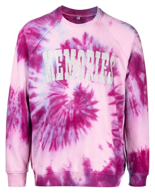 Stain Shade Pink X Hiroshi Fujiwara Tie-Dye Print Sweatshirt for men