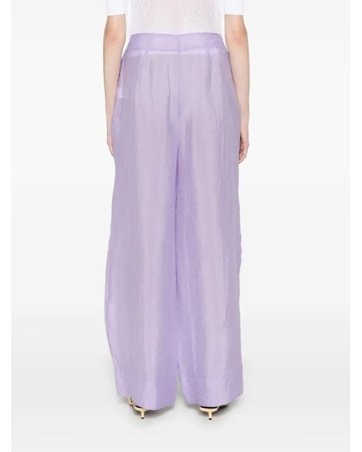 Patrizia Pepe Purple Fluid Over Palazzo Pants