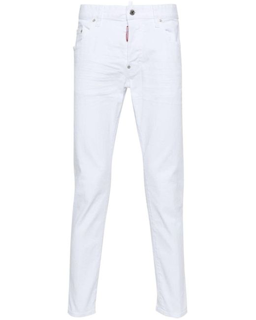 Jeans slim Skater di DSquared² in White da Uomo