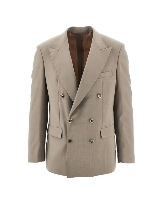 MARSĒM Gray Double-Breasted Blazer for men