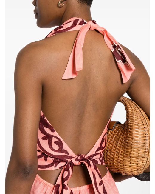 Johanna Ortiz Pink Energetic midi dress