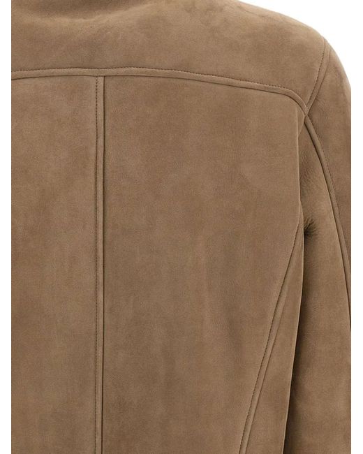 Volfagli Natural Big Ben Merinillo Suede Jacket for men