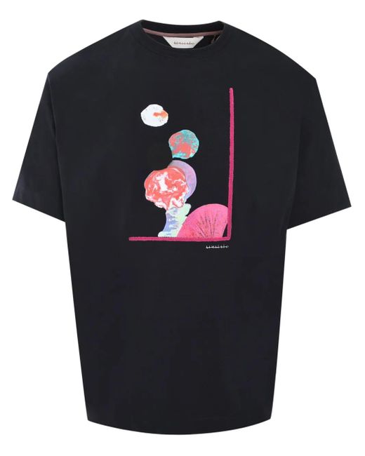 Limitato Black Graphic-Print T-Shirt for men