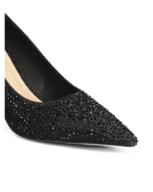Twentyfourhaitch Black Teylor Crystal-Embellished Pointed-Toe Pumps