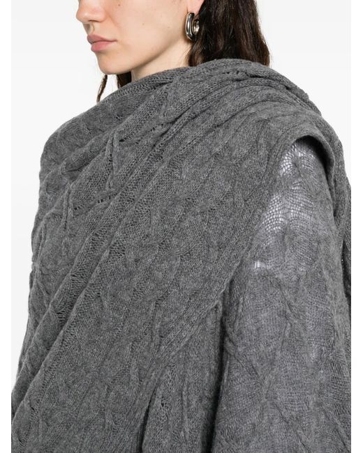 Ermanno Scervino レースフロントカーディガン グレー美品 【公式通販】