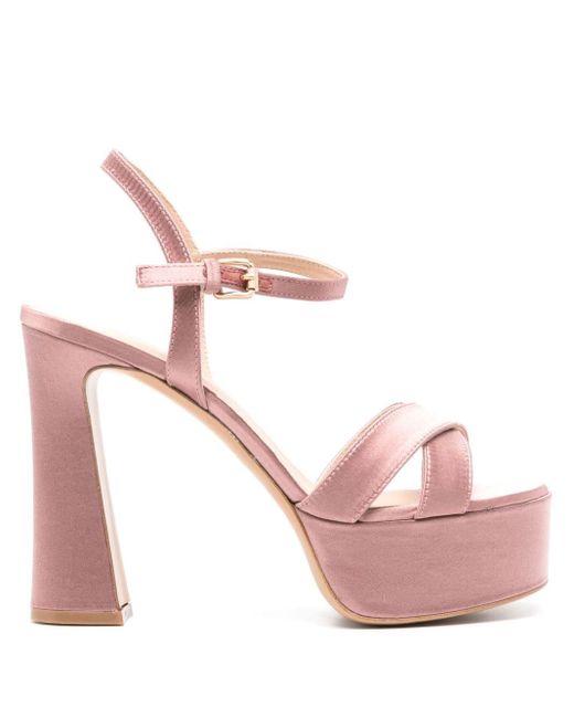 Roberto Festa Pink Trinkraso 120mm Satin Sandals