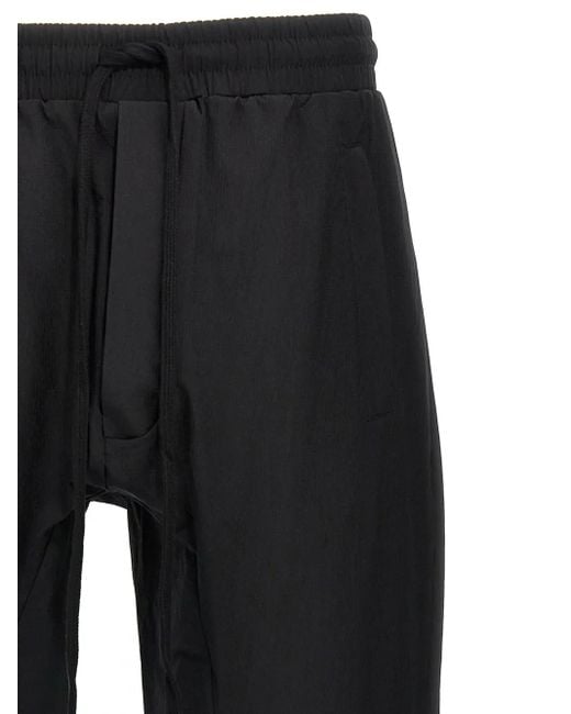 Thom Krom Black Drop-Crotch Trousers for men