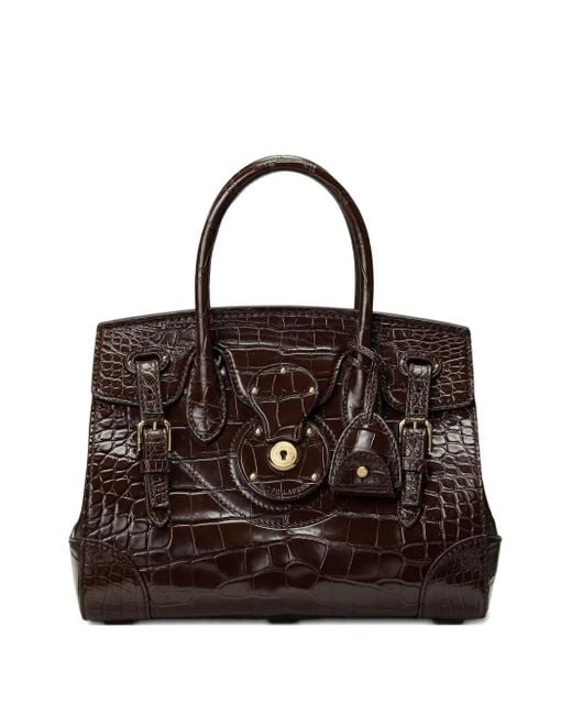 Ralph Lauren Black Ricky 27 alligator tote bag