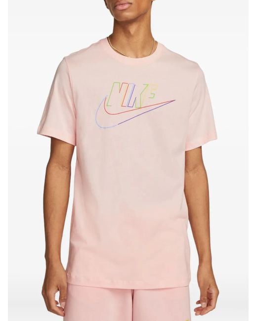 Nike Pink Futura Logo T-Shirt for men