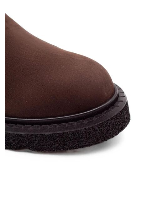 Guglielmo Rotta Brown Rear-Zip Suede Ankle Boots