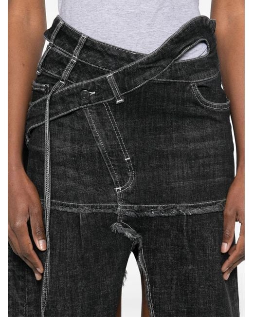OTTOLINGER Black Wrap Denim Skirt