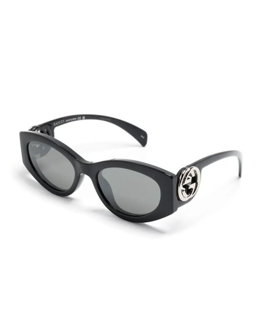 Gucci Gray Interlocking G Cat-Eye Sunglasses