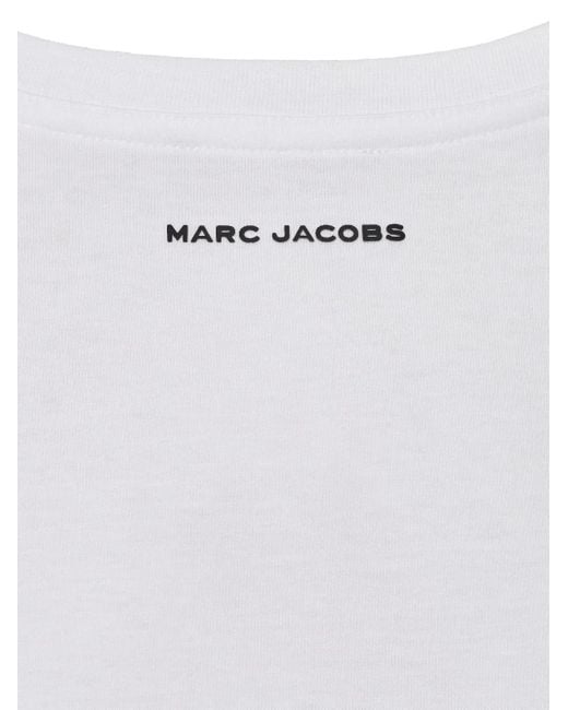 Marc Jacobs White Logo Flower Appliqué Tee