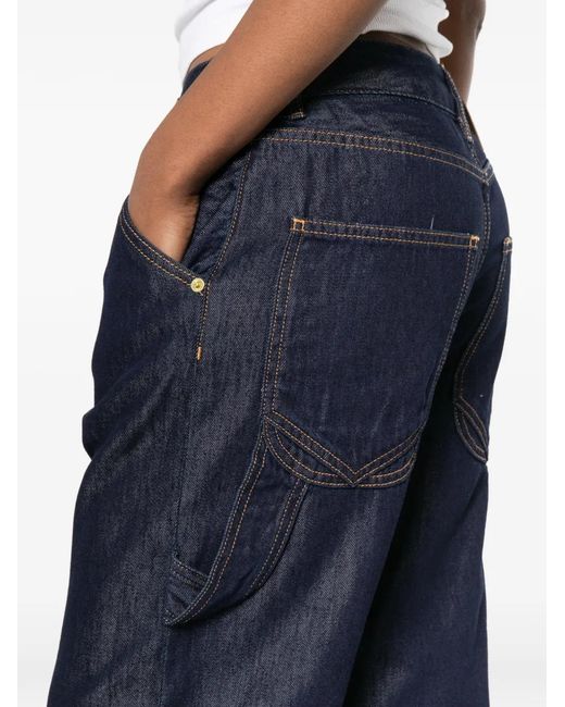 DARKPARK Blue Carpenter Frayed-Hem Jeans