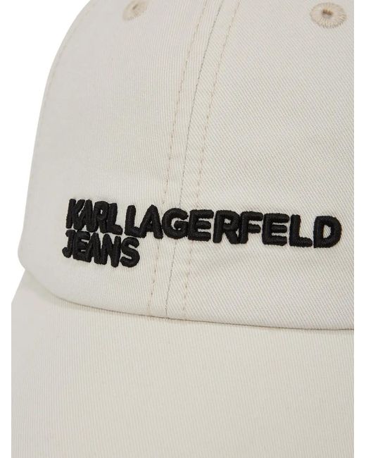 Karl Lagerfeld White Logo Essential Cap for men