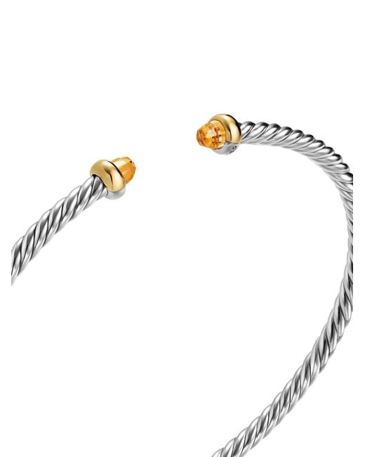 David Yurman White Micro Cable Flex Bracelet